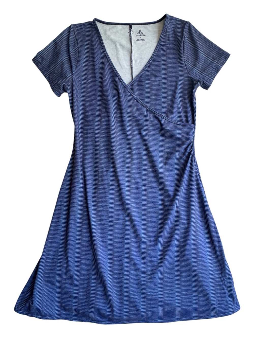 PrAna Nadia Short Sleeve Faux Wrap Dress Size Large